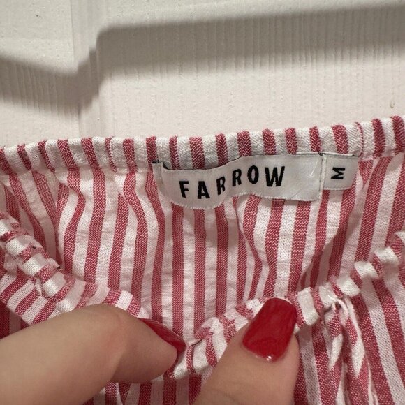 Women’s Farrow Seersucker Stripe Maxi Dress‎ Color block Striped Size Medium M - Picture 3 of 7